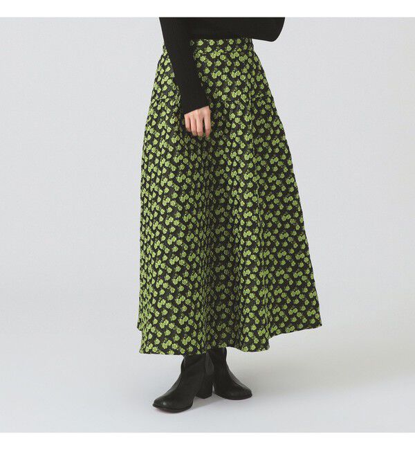 Ray BEAMS 「フラワー ジャカード フレア スカート」|スカート|