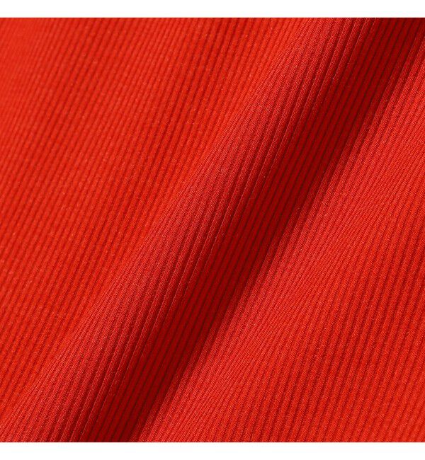 Ray BEAMS 「リブ ギャザー オフショルダー Tシャツ」|Tシャツ・カットソー|