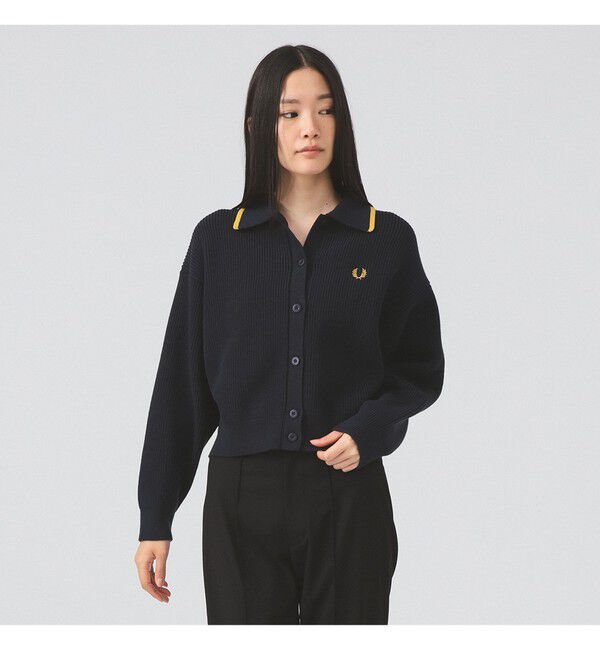 Ray BEAMS 「【別注】FRED PERRY / Tipped Collar Cardigan」|ニット・セーター|