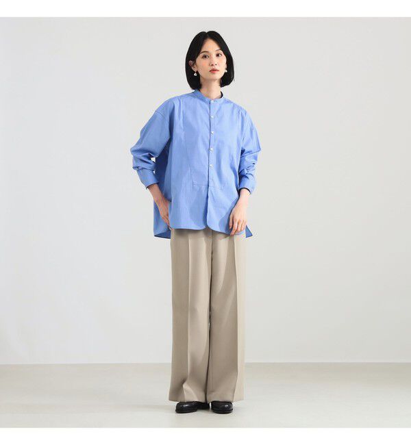 Demi-Luxe BEAMS 「TICCA / ノーカラー ビブヨーク シャツ」|シャツ・ブラウス|