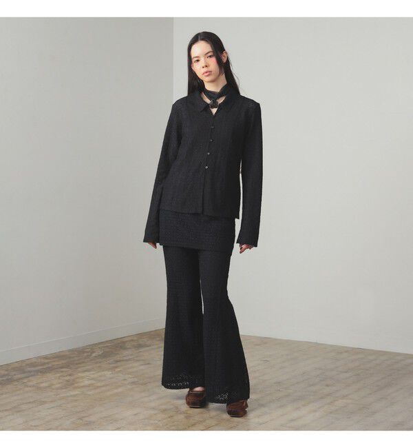 Ray BEAMS 「レース スカート セット フレア パンツ」|チノ|