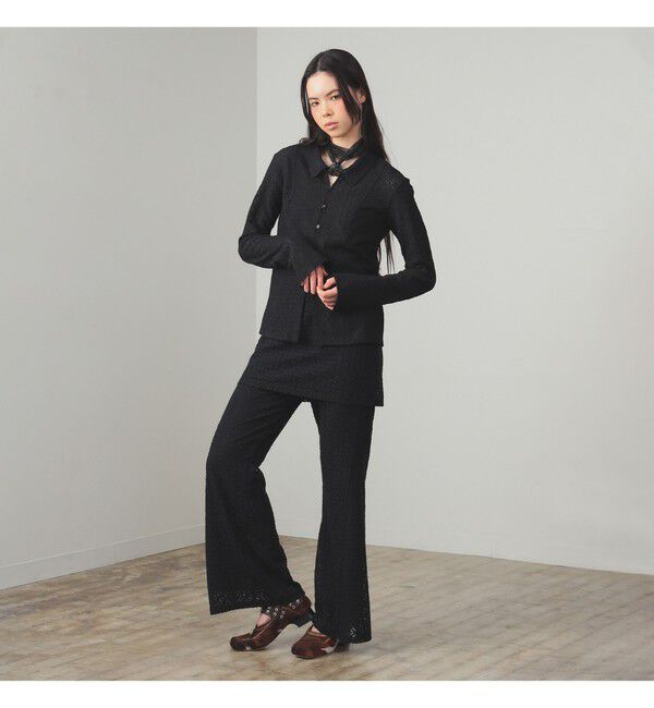 Ray BEAMS 「レース スカート セット フレア パンツ」|チノ|