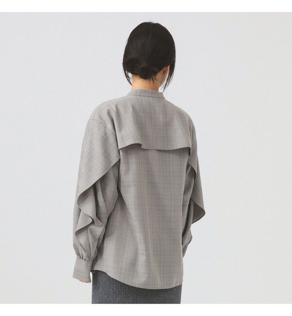 Ray BEAMS 「RBS / バンドカラーケープ ブラウス」|シャツ・ブラウス|