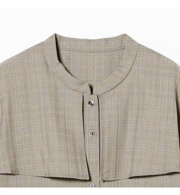 Ray BEAMS 「RBS / バンドカラーケープ ブラウス」|シャツ・ブラウス|