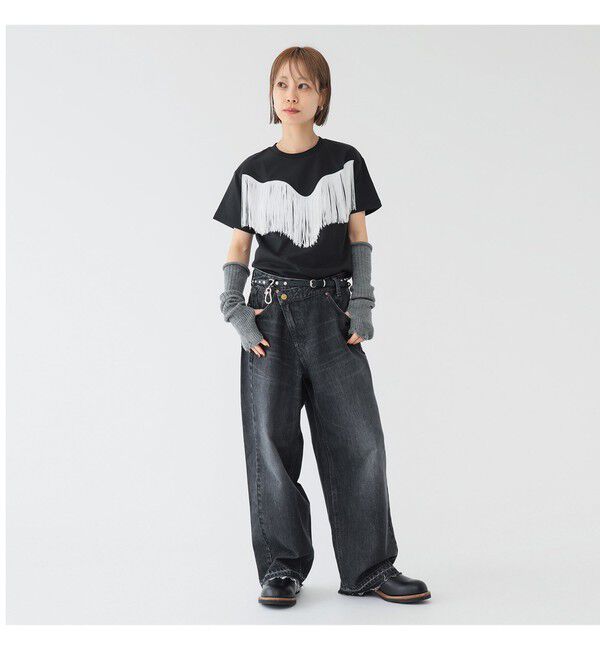 BEAMSBOY「【別注】Lee &times; maturely / デニム アシメ パンツ」|チノ|