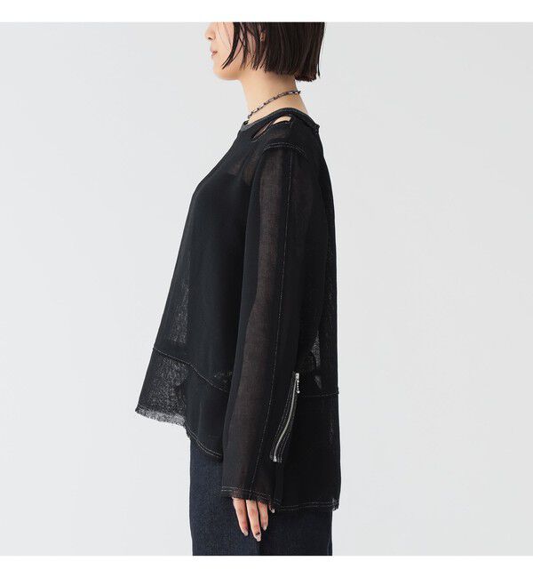 BEAMSBOY「maturely / メッシュ トップ ロングスリーブ」|シャツ・ブラウス|