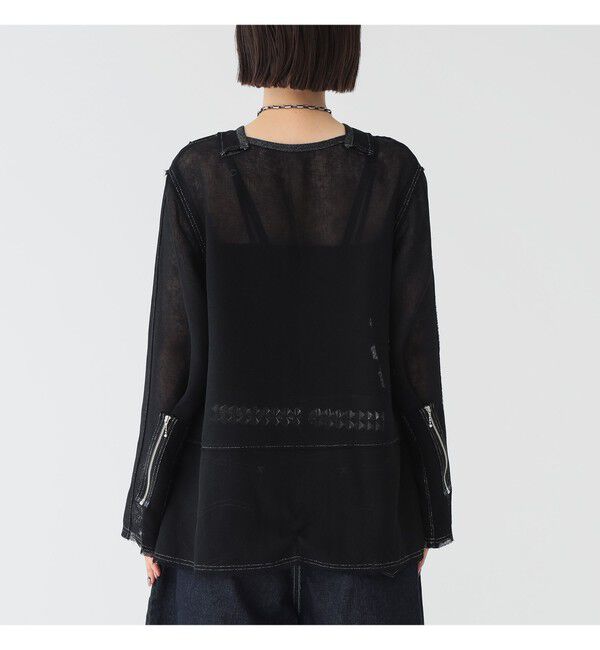 BEAMSBOY「maturely / メッシュ トップ ロングスリーブ」|シャツ・ブラウス|