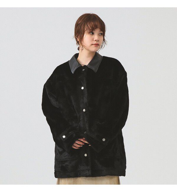 Ray BEAMS 「RBS / フェイクファー ステンカラー コート」|ダッフルコート|