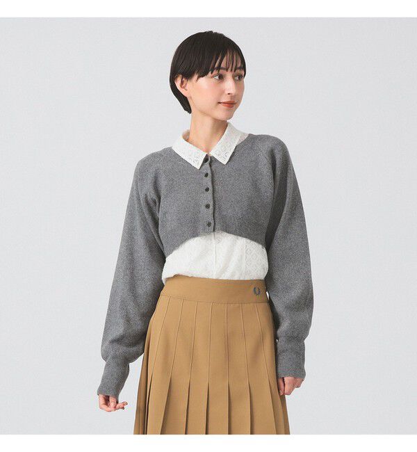 Ray BEAMS 「クロップド クルーネック カーディガン」|ニット・セーター|