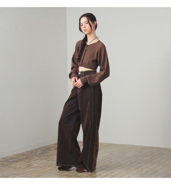 Ray BEAMS 「クロップド クルーネック カーディガン」|ニット・セーター|