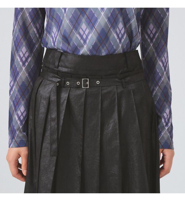 Ray BEAMS 「レザーライクプリーツ スカート」|スカート|