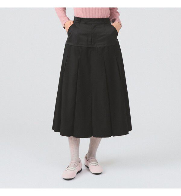 Ray BEAMS 「キリカエ プリーツ スカート」|スカート|BLACK
