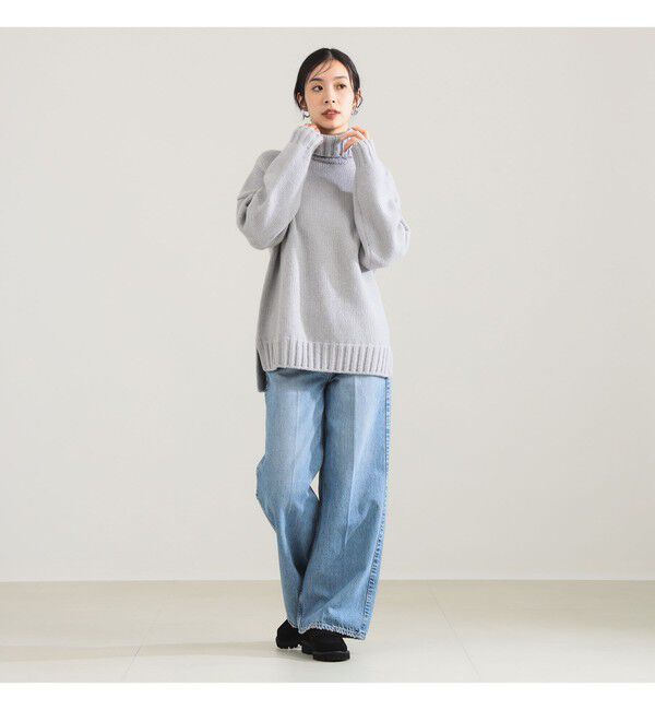 Demi-Luxe BEAMS 「【別注】SLOANE / 3ゲージ ドロップショルダー タートルネック ニット」|ニット・セーター|