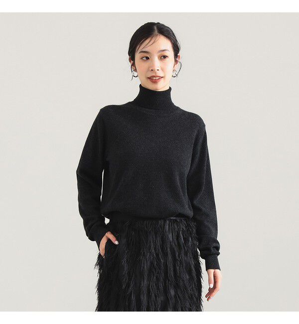 Demi-Luxe BEAMS 「【別注】SLOANE / 12ゲージ カシミヤ タートルネック ニット」|ニット・セーター|別注CHARCOAL.GREY