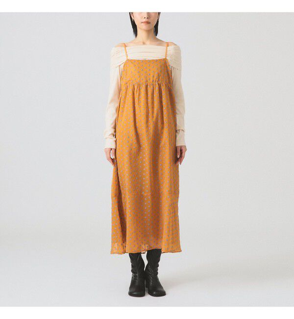 Ray BEAMS 「フラワー 刺繍 キャミ ワンピース」|ワンピース|