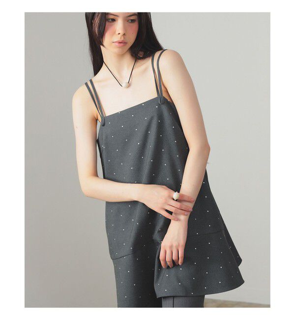 Ray BEAMS 「ドットプリント ミニ キャミワンピース」|ワンピース|GREY