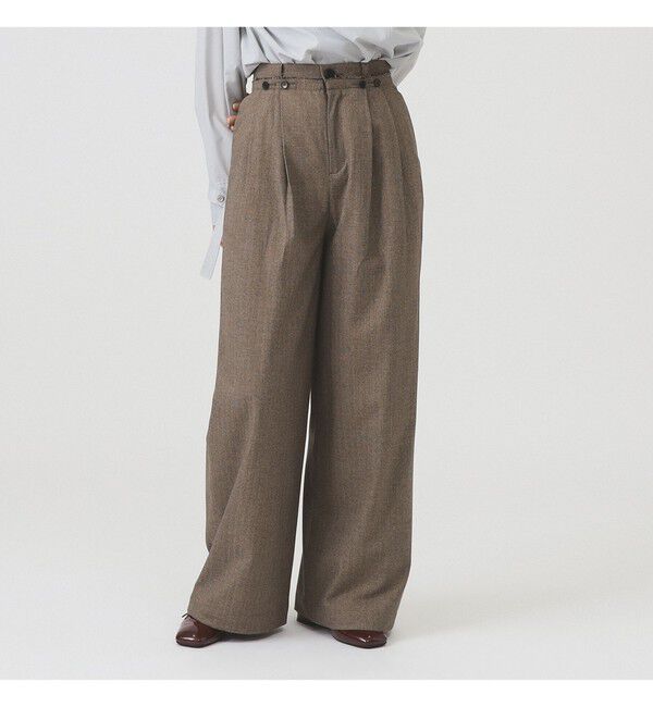 Ray BEAMS 「RBS / ヘリンボン ワイド パンツ」|チノ|