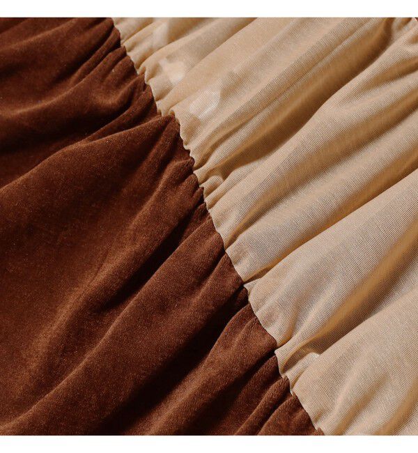 Ray BEAMS 「RBS / ベロア ライン ギャザー Tシャツ」|Tシャツ・カットソー|