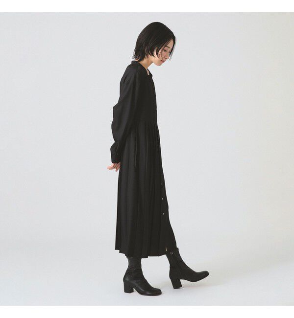 Ray BEAMS 「プリーツ キリカエ キーネック ワンピース」|ワンピース|