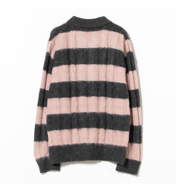 Ray BEAMS 「ワイド ボーダー ポロ ニット」|ニット・セーター|