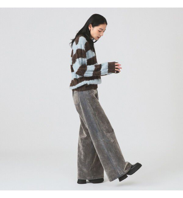 Ray BEAMS 「ワイド ボーダー ポロ ニット」|ニット・セーター|