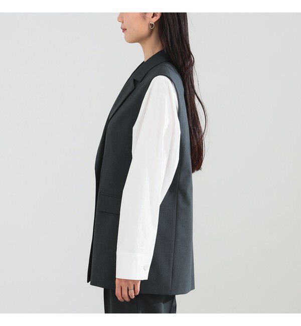 Demi-Luxe BEAMS 「トロピカル 2ボタン ジレ」|ダウン|