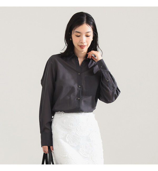 Demi-Luxe BEAMS 「ポリエステル ウール トロピカル シアー シャツ」|シャツ・ブラウス|