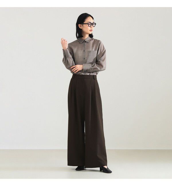 Demi-Luxe BEAMS 「ポリエステル ウール トロピカル シアー シャツ」|シャツ・ブラウス|