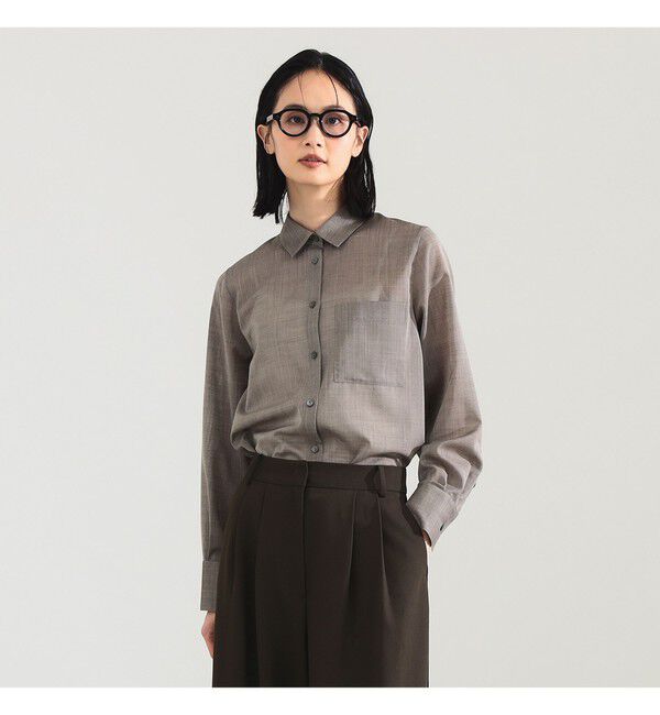 Demi-Luxe BEAMS 「ポリエステル ウール トロピカル シアー シャツ」|シャツ・ブラウス|