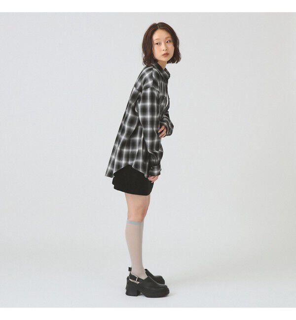 Ray BEAMS 「オンブレチェック ビッグ シャツ」|シャツ・ブラウス|