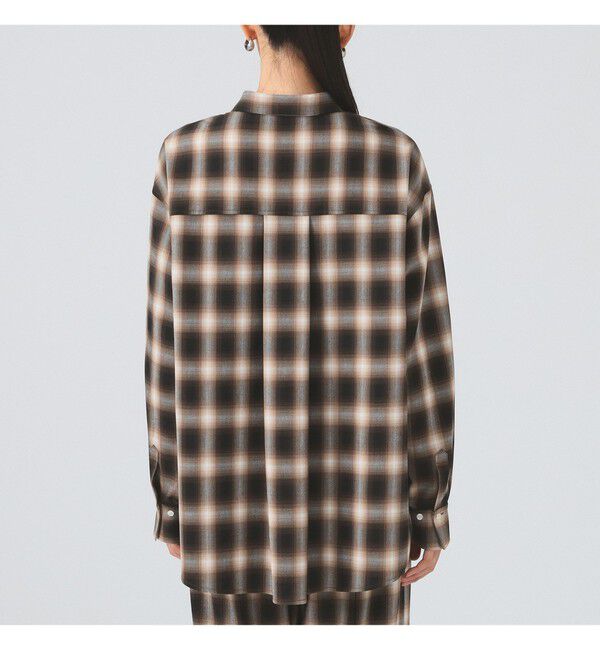 Ray BEAMS 「オンブレチェック ビッグ シャツ」|シャツ・ブラウス|