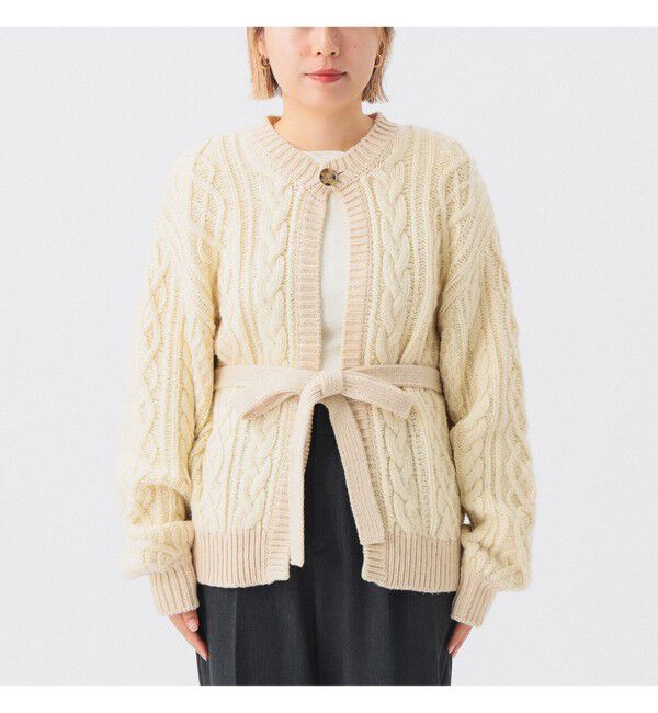 BEAMSBOY「3ゲージ 2トーン アラン カーディガン」|ニット・セーター|