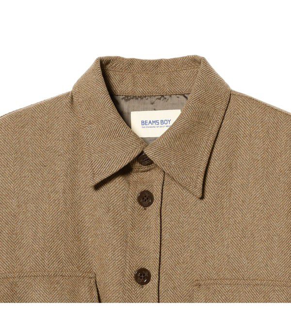 BEAMSBOY「ショート ヘリンボーン CPO ジャケット」|ブルゾン・スタジャン|