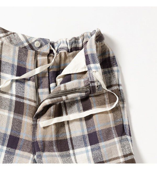 BEAMSBOY「ワーク チェック イージーパンツ」|チノ|