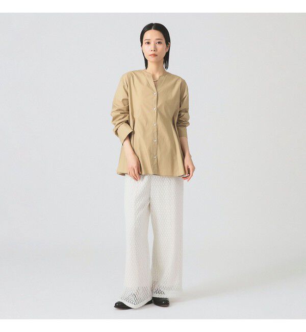 Ray BEAMS 「キーネック フレア ブラウス」|シャツ・ブラウス|