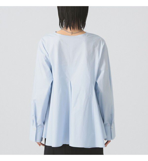 Ray BEAMS 「キーネック フレア ブラウス」|シャツ・ブラウス|