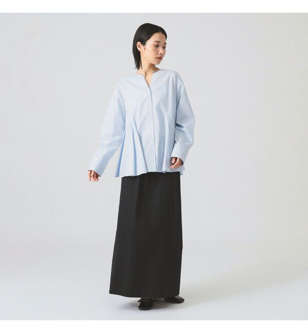 Ray BEAMS 「キーネック フレア ブラウス」|シャツ・ブラウス|