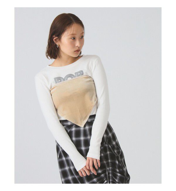 Ray BEAMS 「ベロア ヘッド スカーフ」|その他|BEIGE