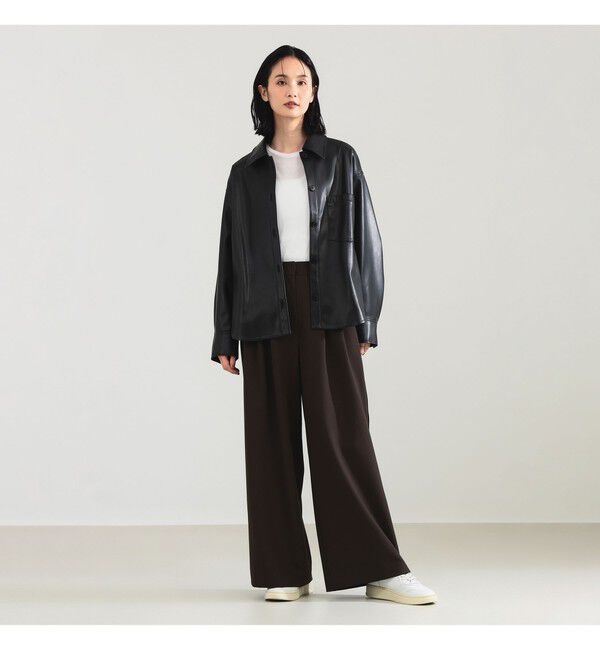 Demi-Luxe BEAMS 「フェイクレザー シャツジャケット」|ダッフルコート|
