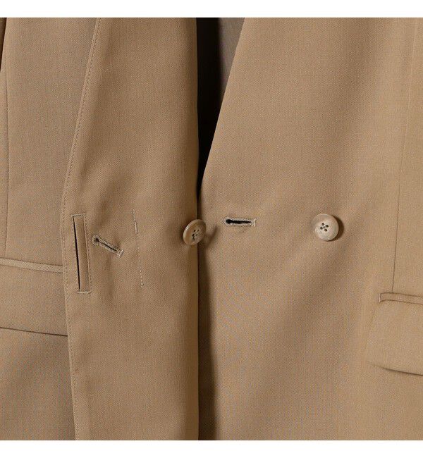 Demi-Luxe BEAMS 「ポリエステル ウール ラペルレス ジャケット」|ダッフルコート|