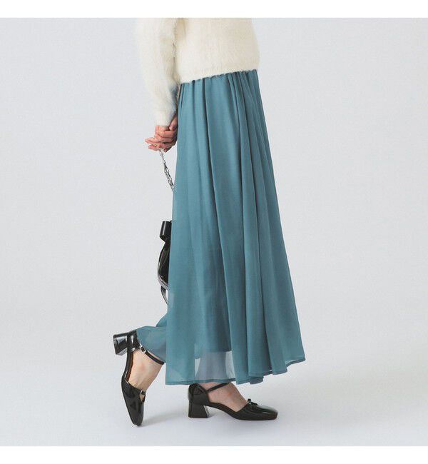 Ray BEAMS 「シアーギャザーフレアースカート」|スカート|