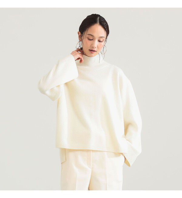 Demi-Luxe BEAMS 「ウール ナイロン ハイネック ニット」|ニット・セーター|OFF_WHITE