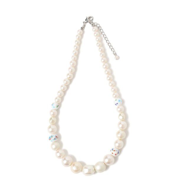 Ray BEAMS 「ミックス パール ビーズ ネックレス」|その他|WHITE