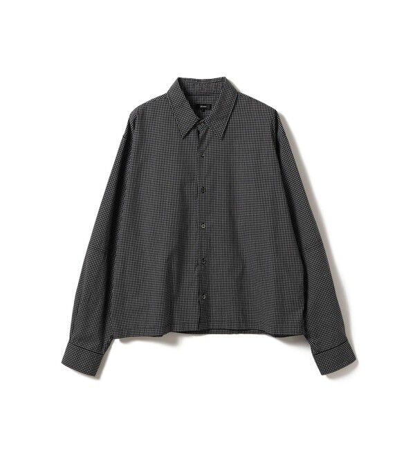 BEAMS「ショート スリットシャツ」|シャツ・ブラウス|BLACK
