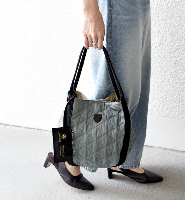 SHIPS any「《一部追加予約》【SHIPS any別注】Folna: 2WAY キルティング バッグ」|トートバッグ|グレー