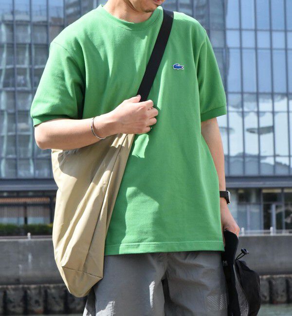 SHIPS any「【SHIPS any別注】LACOSTE: ワンポイント ロゴ ピケ クルーネック Tシャツ 24SS◇」|Tシャツ・カットソー|グリーン