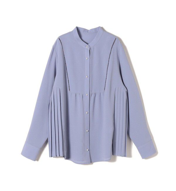 SHIPS for women「《一部追加予約》【WEB限定】〈手洗い可能〉ストレッチ ジョーゼット プリーツ ブラウス」|シャツ・ブラウス|
