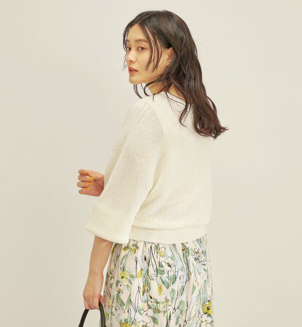 SHIPS for women「〈手洗い可能〉ペーパー コットン ワイド プルオーバー」|ニット・セーター|