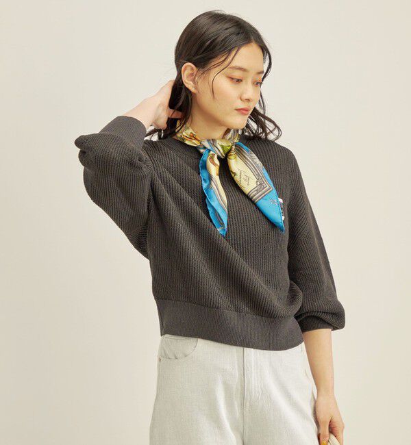 SHIPS for women「〈手洗い可能〉ペーパー コットン ワイド プルオーバー」|ニット・セーター|