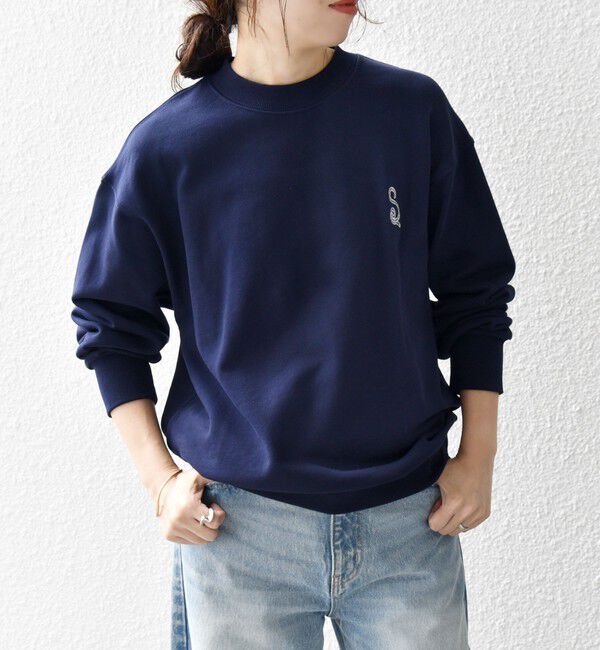 SHIPS any「【WEB限定】SHIPS any: アイビーライク ワンポイント 刺繍 ロゴ スウェット 24FW◇」|スウェット・ジャージ|